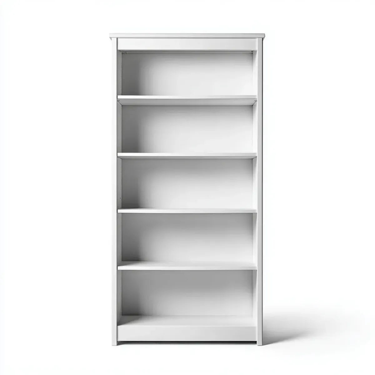 Regał, 5 półek biała biblioteczka 80 x 30 x 200 cm w prostokątnym MDF