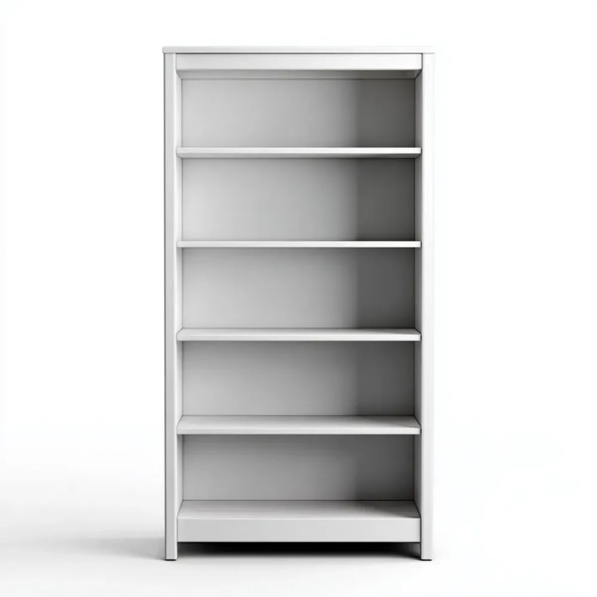 Regał, 5 półek biała biblioteczka 80 x 30 x 180 cm w prostokątnym MDF