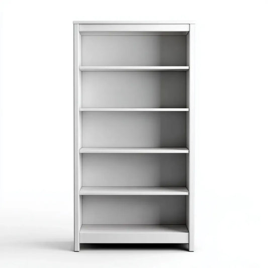 Regał, 5 półek biała biblioteczka 80 x 30 x 180 cm w prostokątnym MDF