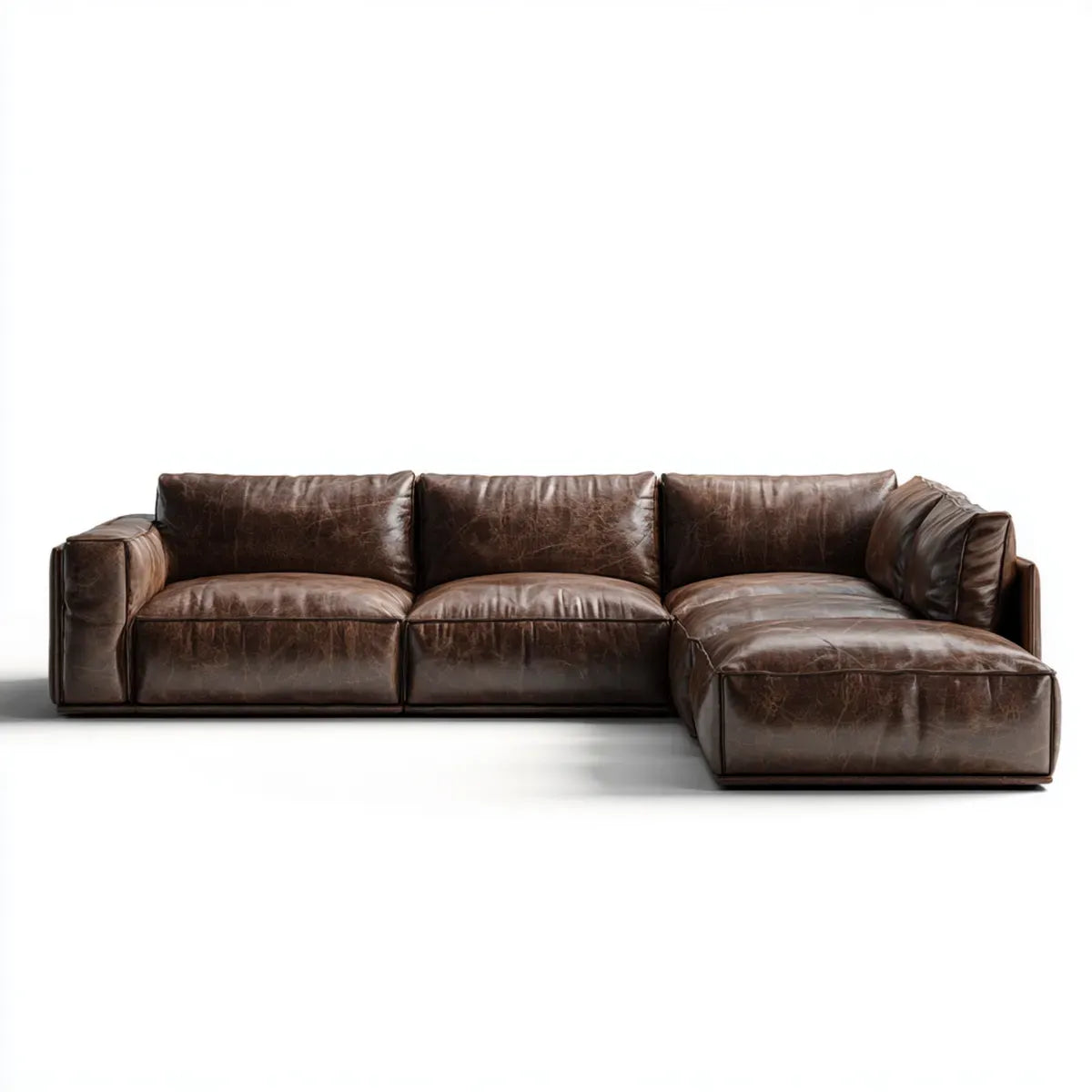 Sofa, Kanapa narożna z szezlongiem Brązowy 290 x 160 cm sztuczna skóra PU