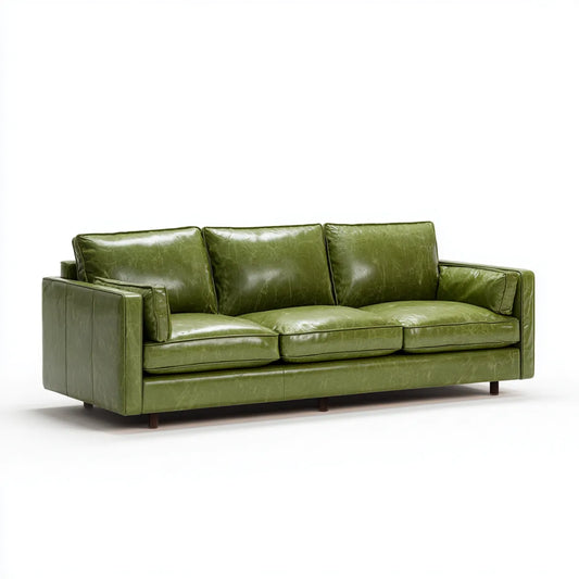 Sofa 3 zielone miejsca w PU 220 x 95 x 85 cm prostokątne