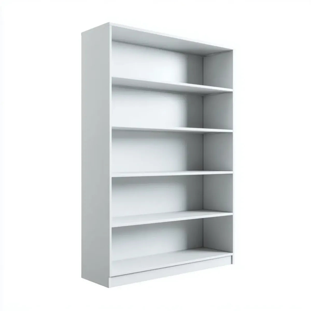 Regał, 5 półek biała biblioteczka 80 x 30 x 180 cm w prostokątnej płycie wiórowej