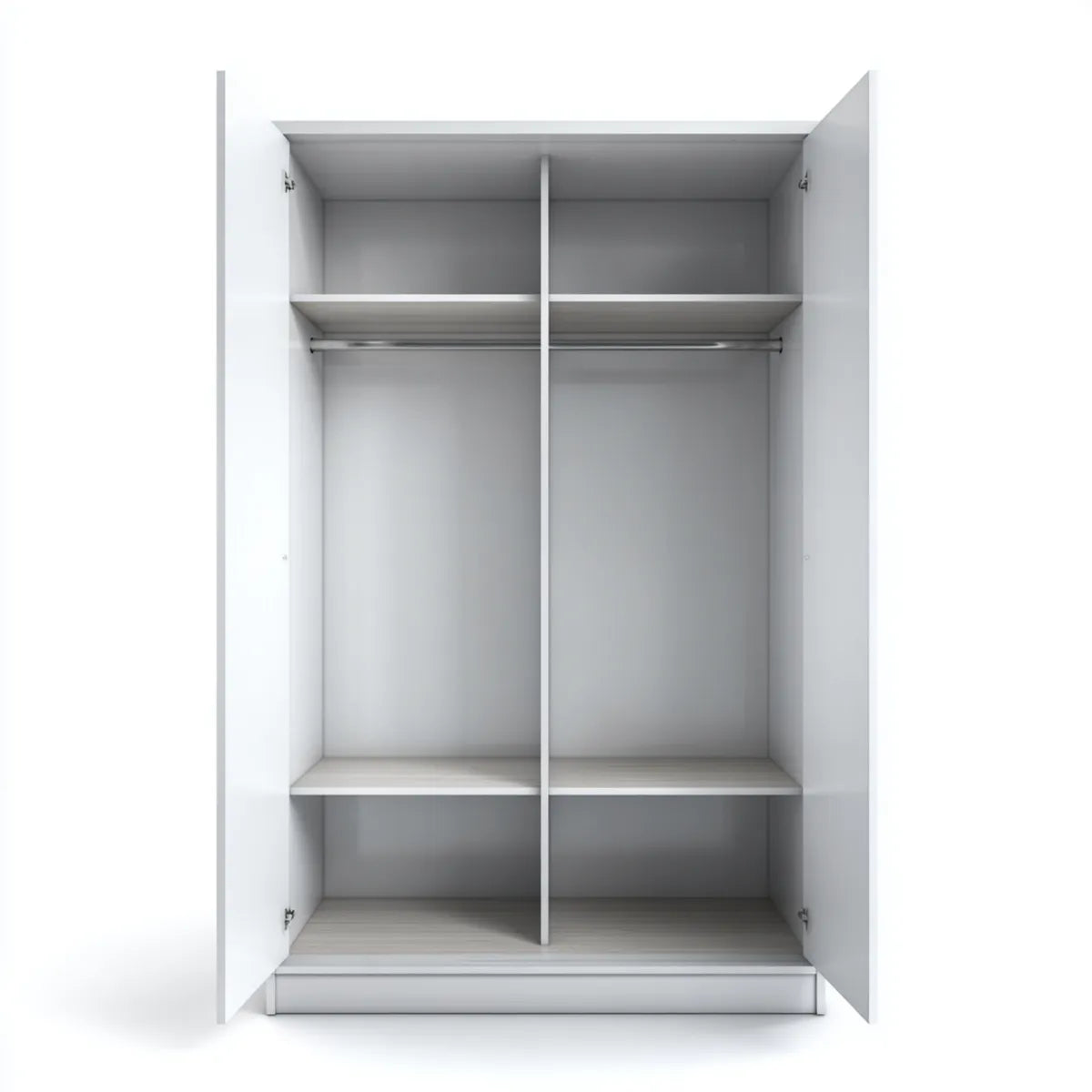 Szafa 2-drzwi biały 80 x 52 x 180 cm prostokątna płyta wiórowa